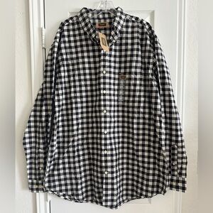 The Foundry Supply Co. Black and White Plaid Men's Shirt